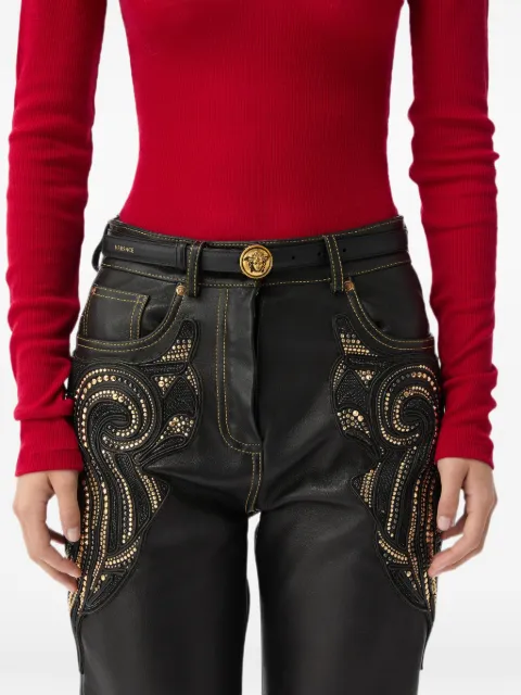 Versace leather belt 2 cm