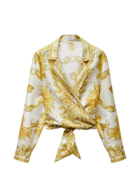 Versace printed silk-twill shirt