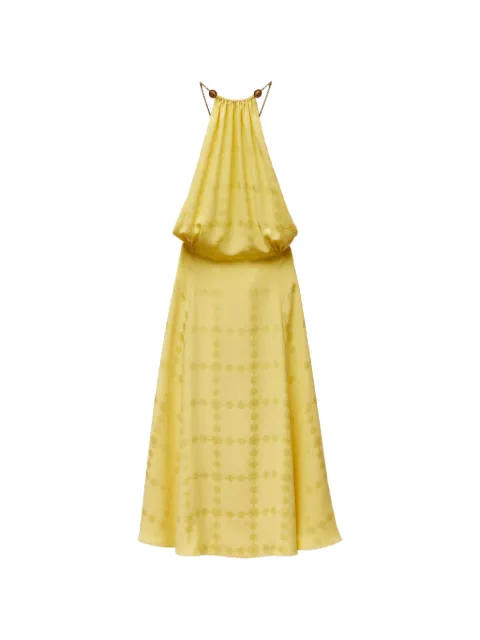 Versace jacquard silk crêpe satin midi dress