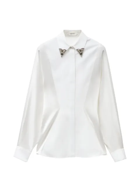 Versace camisa con cuello bordado