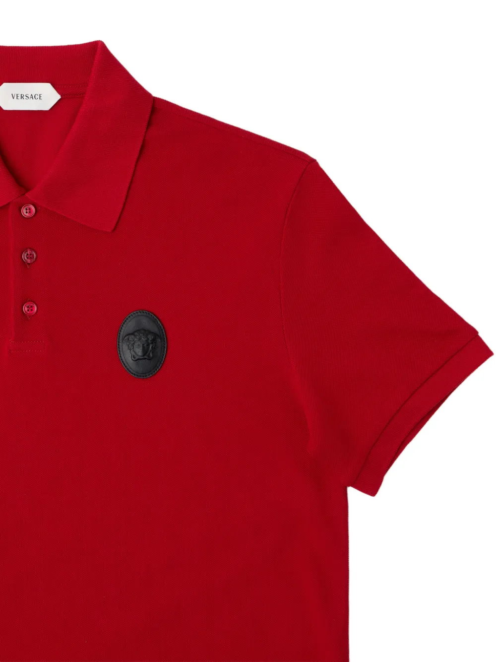 Versace Katoenen piqué poloshirt Rood