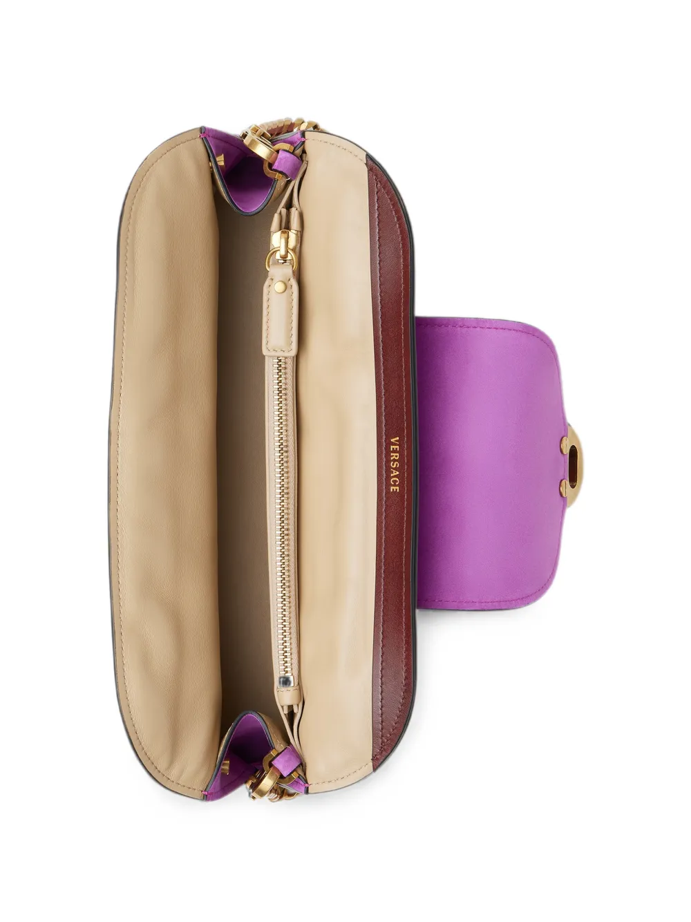 Versace Vivian suède clutch Paars