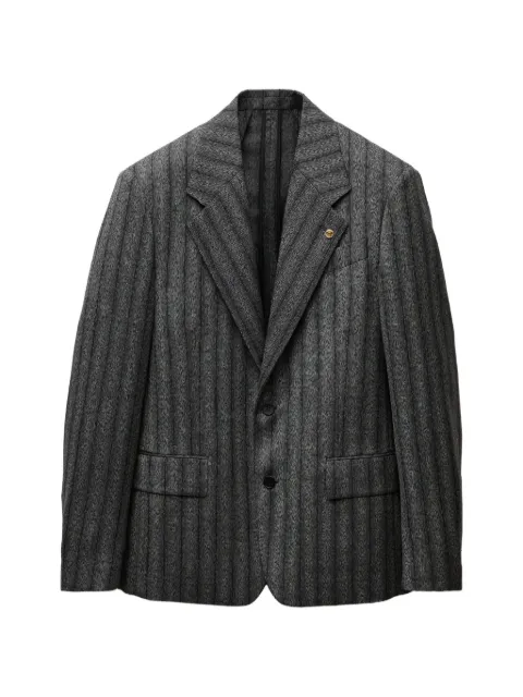 Versace pinstripe wool twill relaxed blazer
