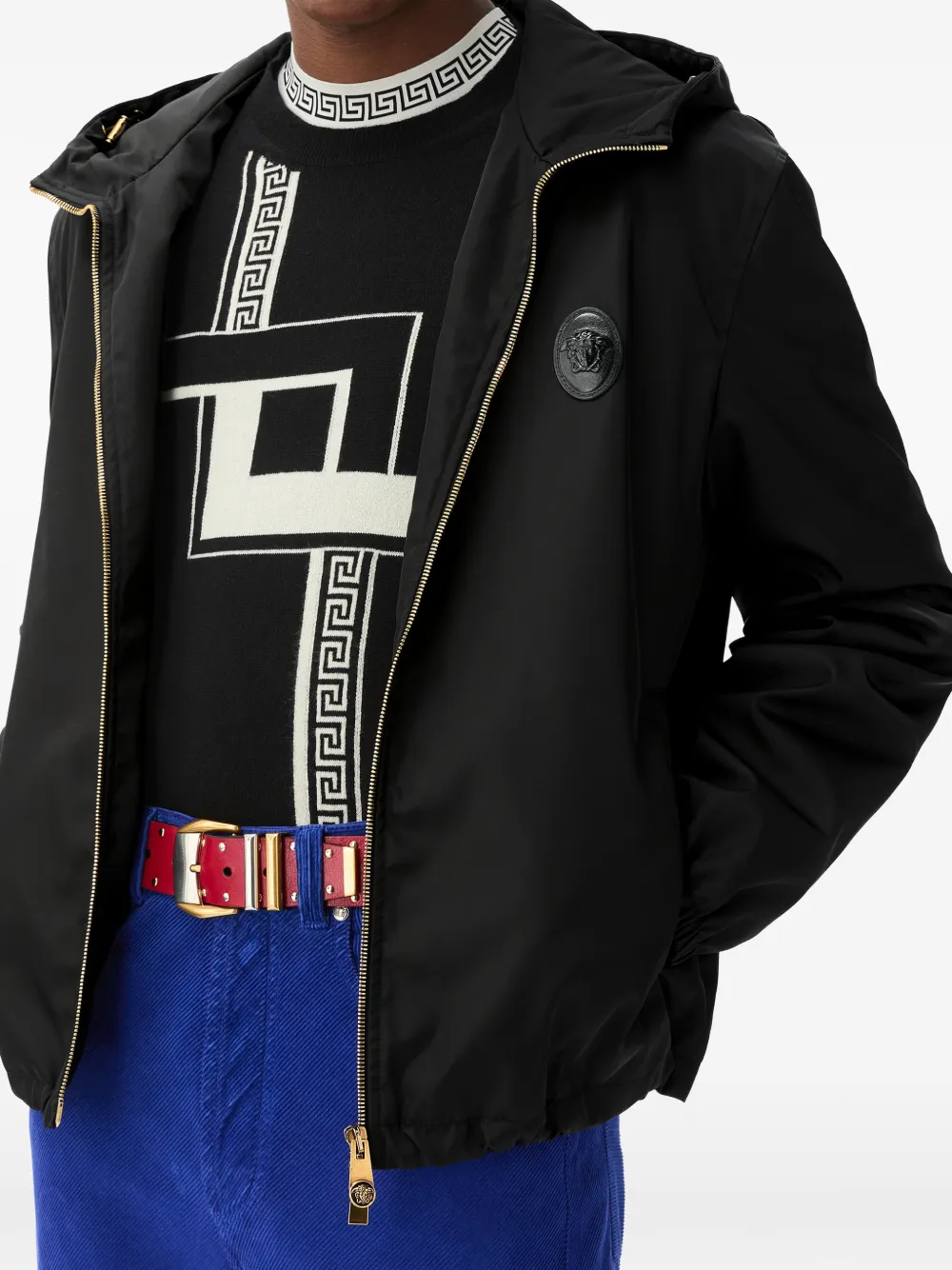 Versace Twill technisch jack Zwart