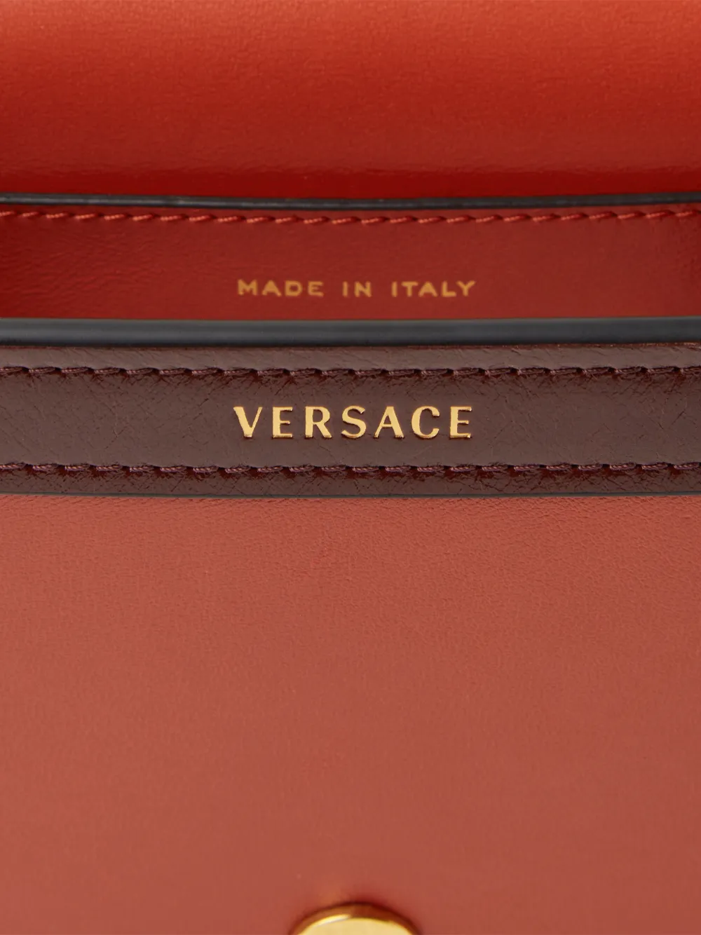 Versace Nappa mini-tas met embleem Bruin
