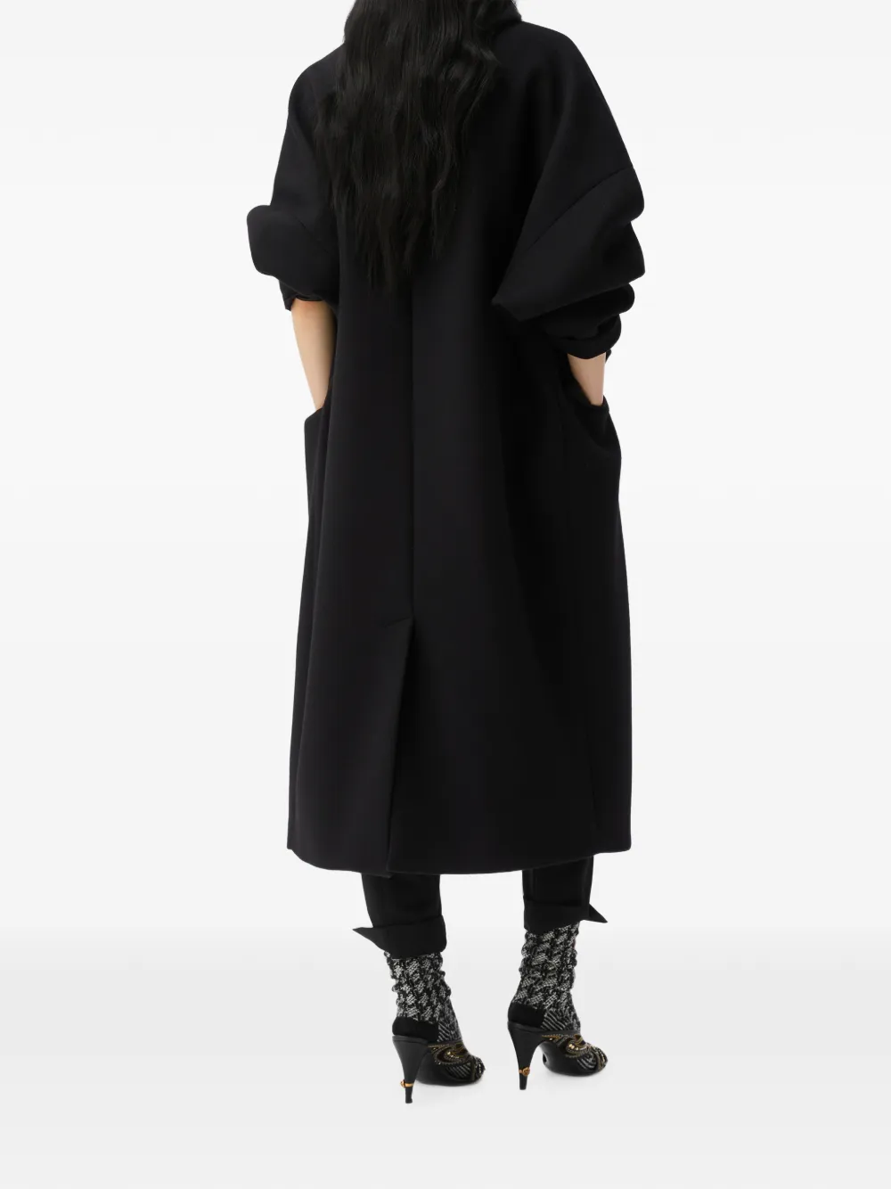 Versace Wollen jas Zwart
