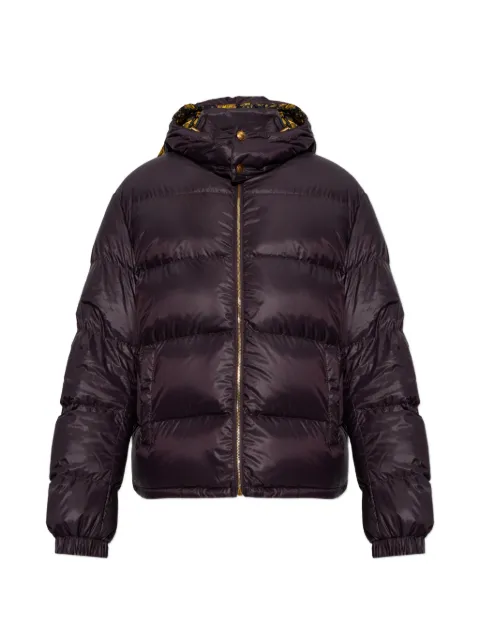 Versace detachable-hood down jacket