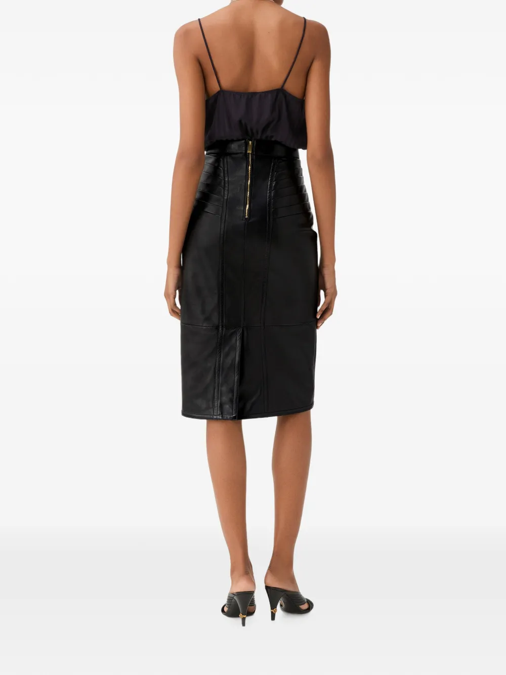Versace Nappa midi-rok Zwart