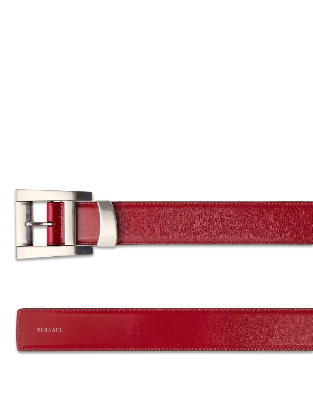 Versace Leren riem (4 cm) Rood