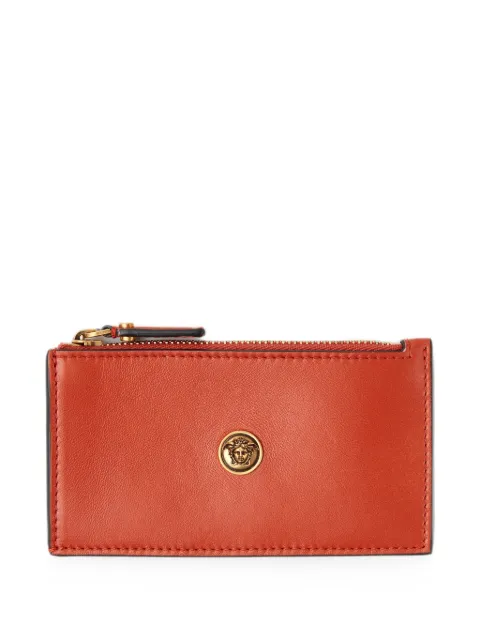 Versace Emblème leather zip card holder