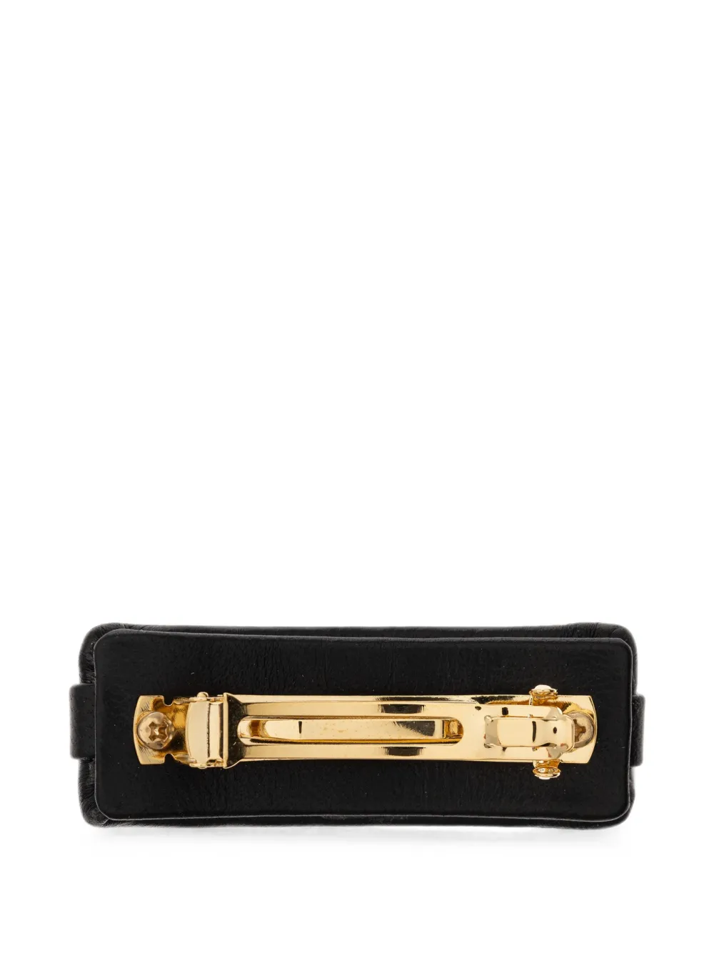 Versace leather hair clip Zwart