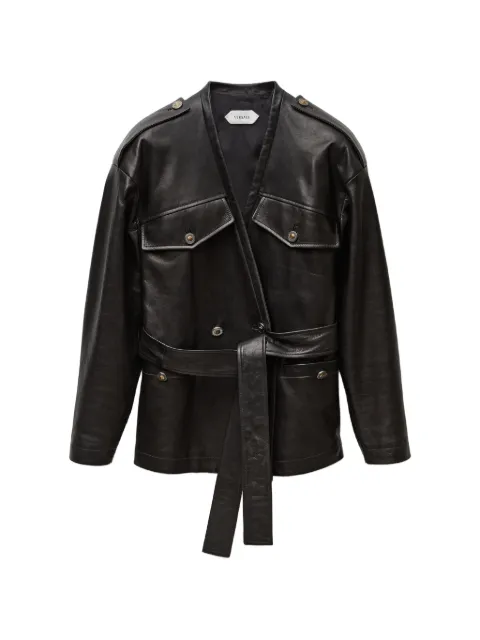 Versace leather blouson 
