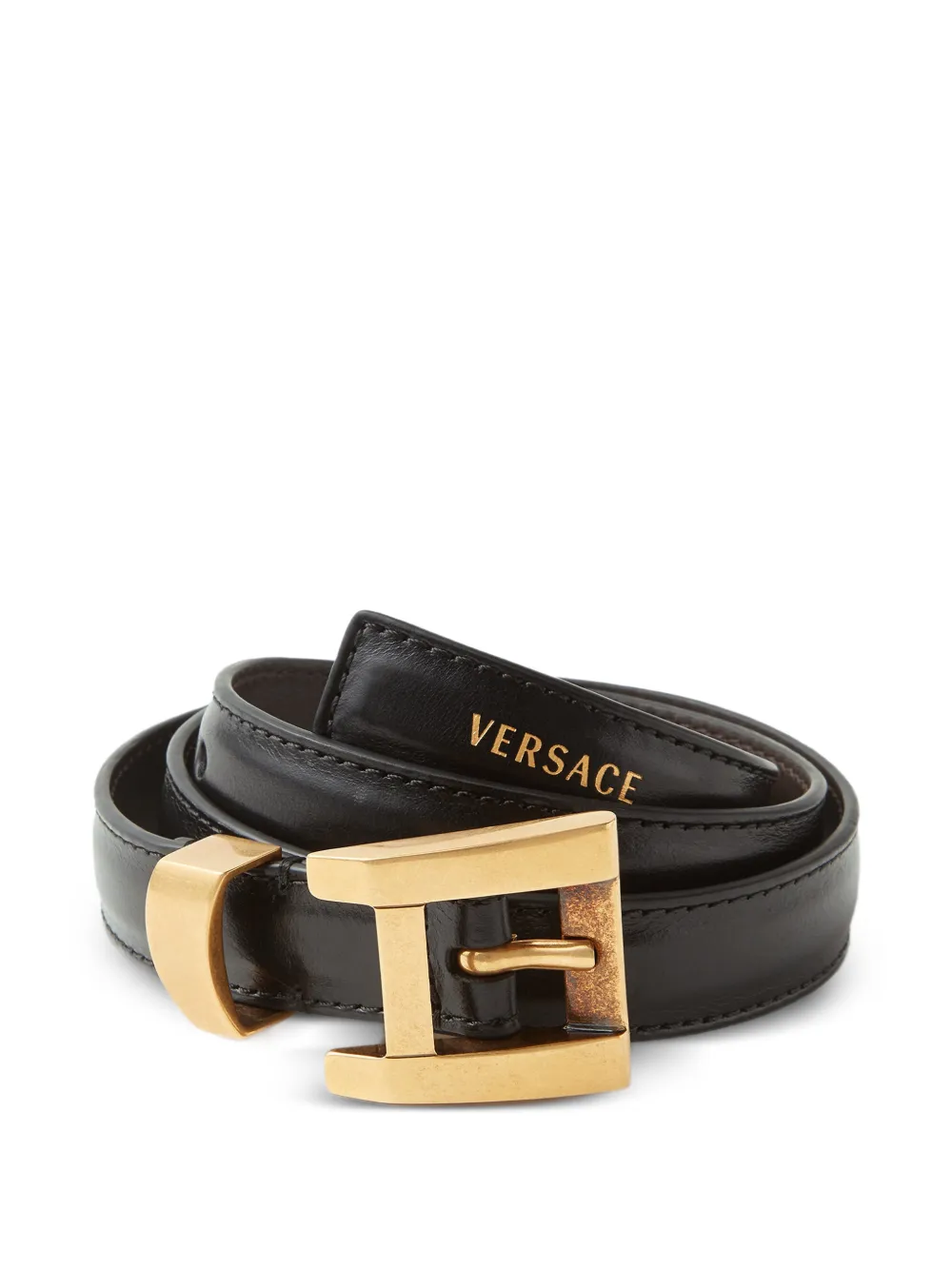 Versace leather belt 2 cm - Nero