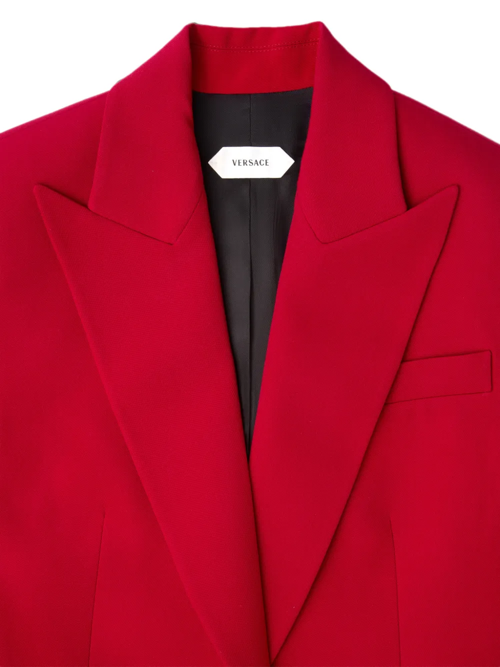 Versace Wollen grain de poudre blazer Rood