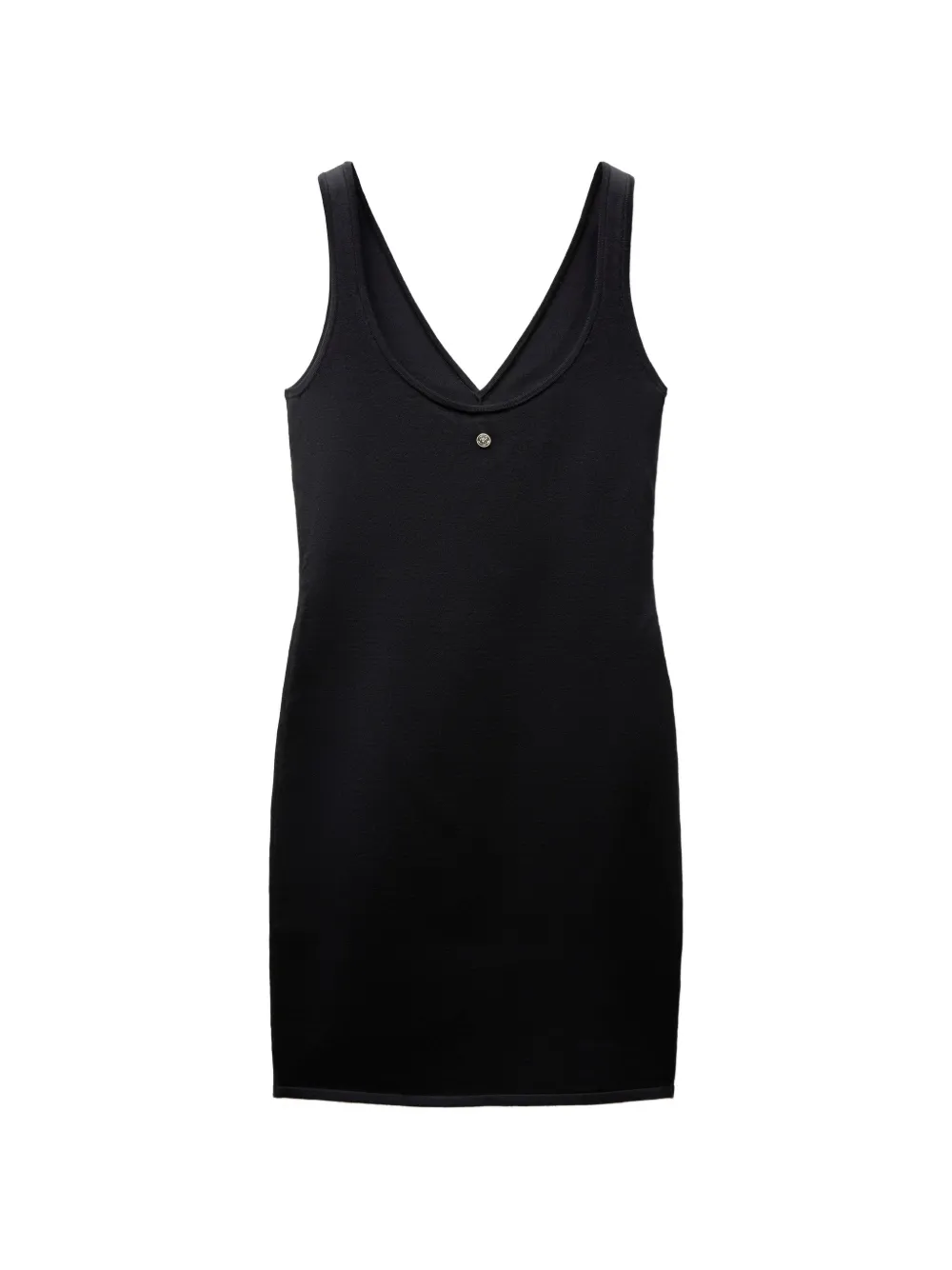 Versace Wollen stretch gebreide mini-jurk Zwart
