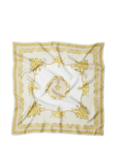 Versace printed silk twill scarf 90 cm