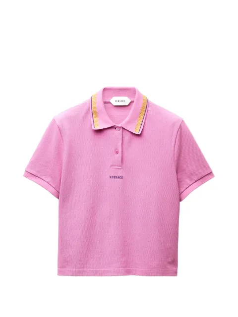 Versace embroidered-logo cotton piqué polo