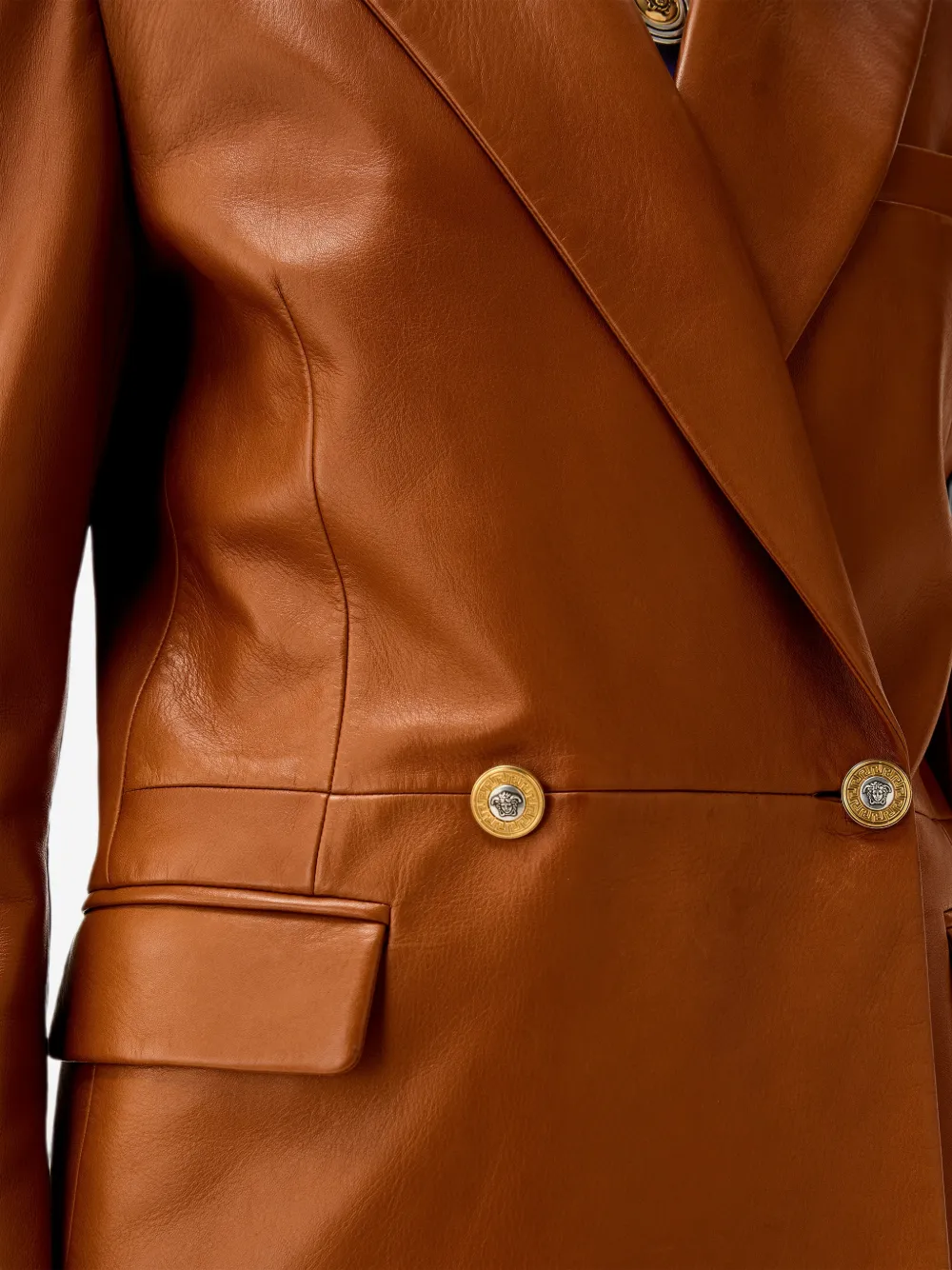 Versace Nappa plongé blazer Bruin