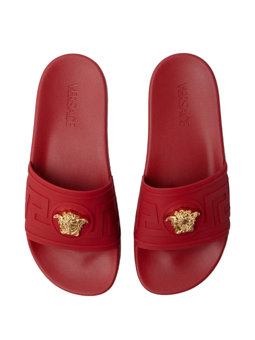 Versace La Medusa rubberen slippers Rood