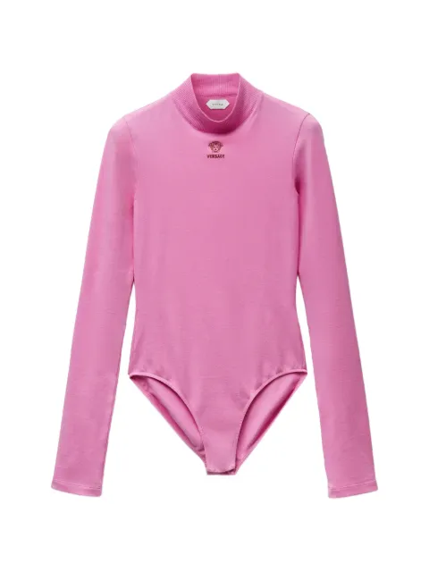 Versace embroidered-logo stretch cotton-jersey bodysuit