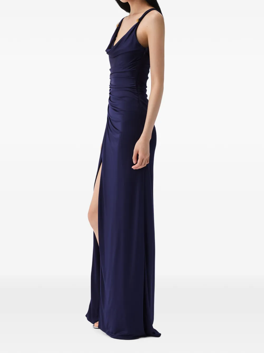 Versace Viscose-jersey avondjurk Blauw