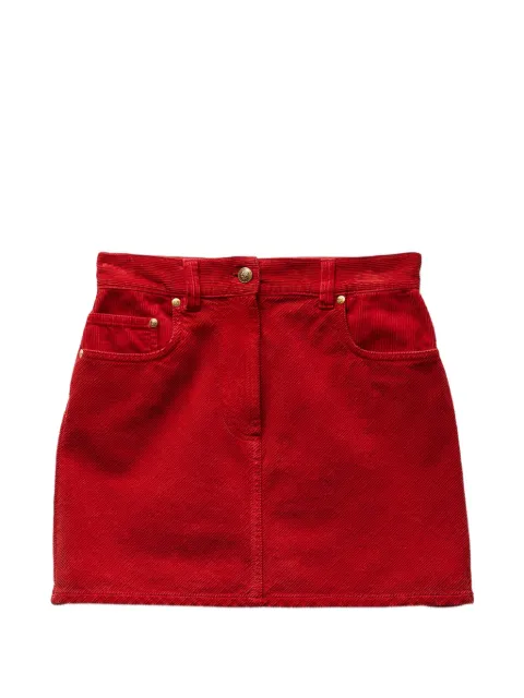 Versace corduroy velvet mini skirt