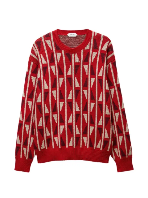 Versace jersey de punto en jacquard de lana y cachemira
