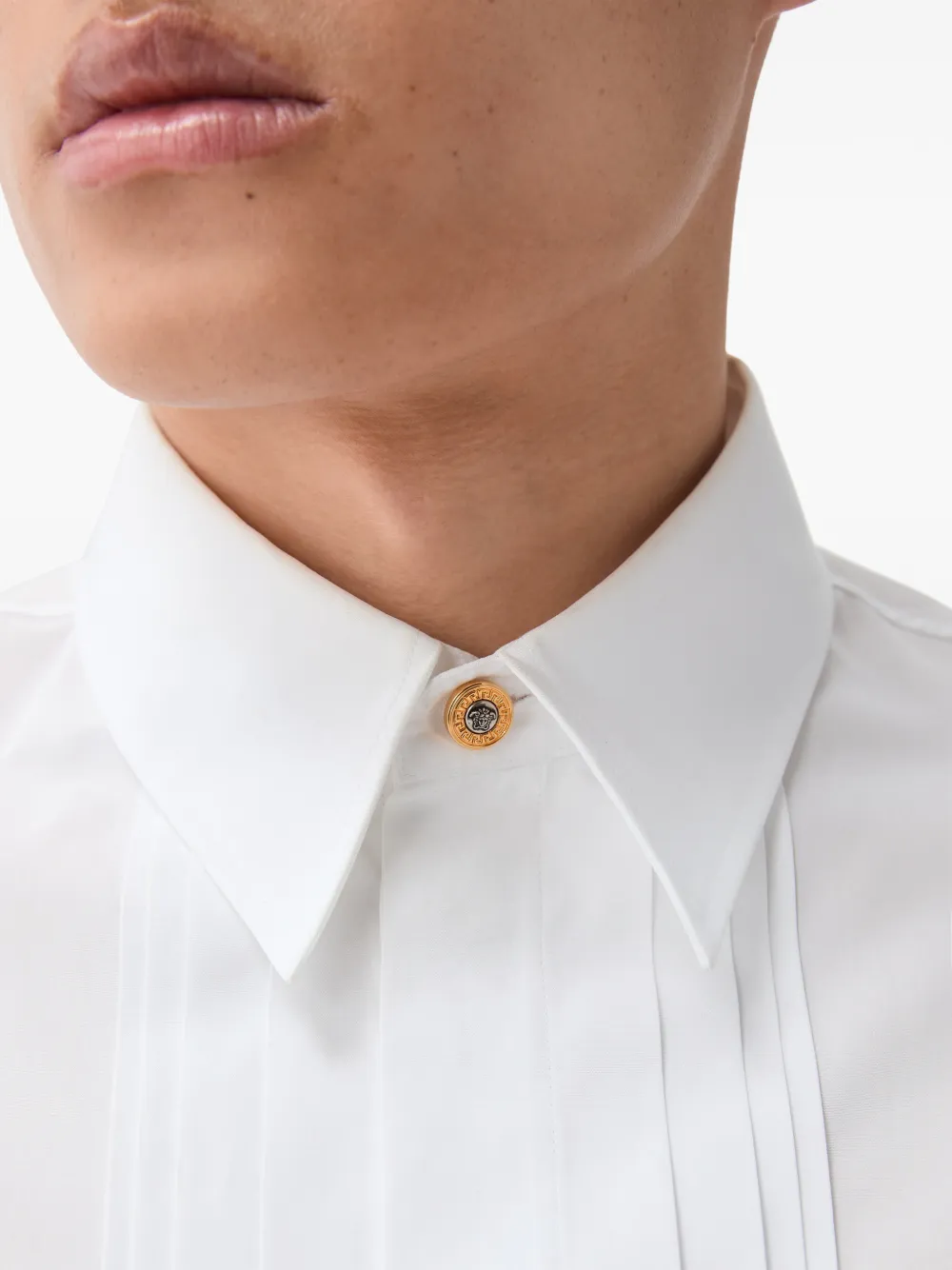Versace Katoenen popeline overhemd Wit
