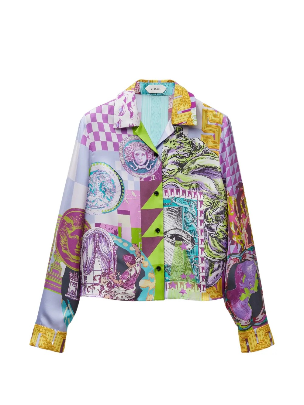 Versace printed silk twill shirt - Violett