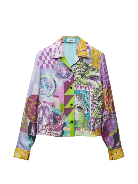 Versace printed silk twill shirt