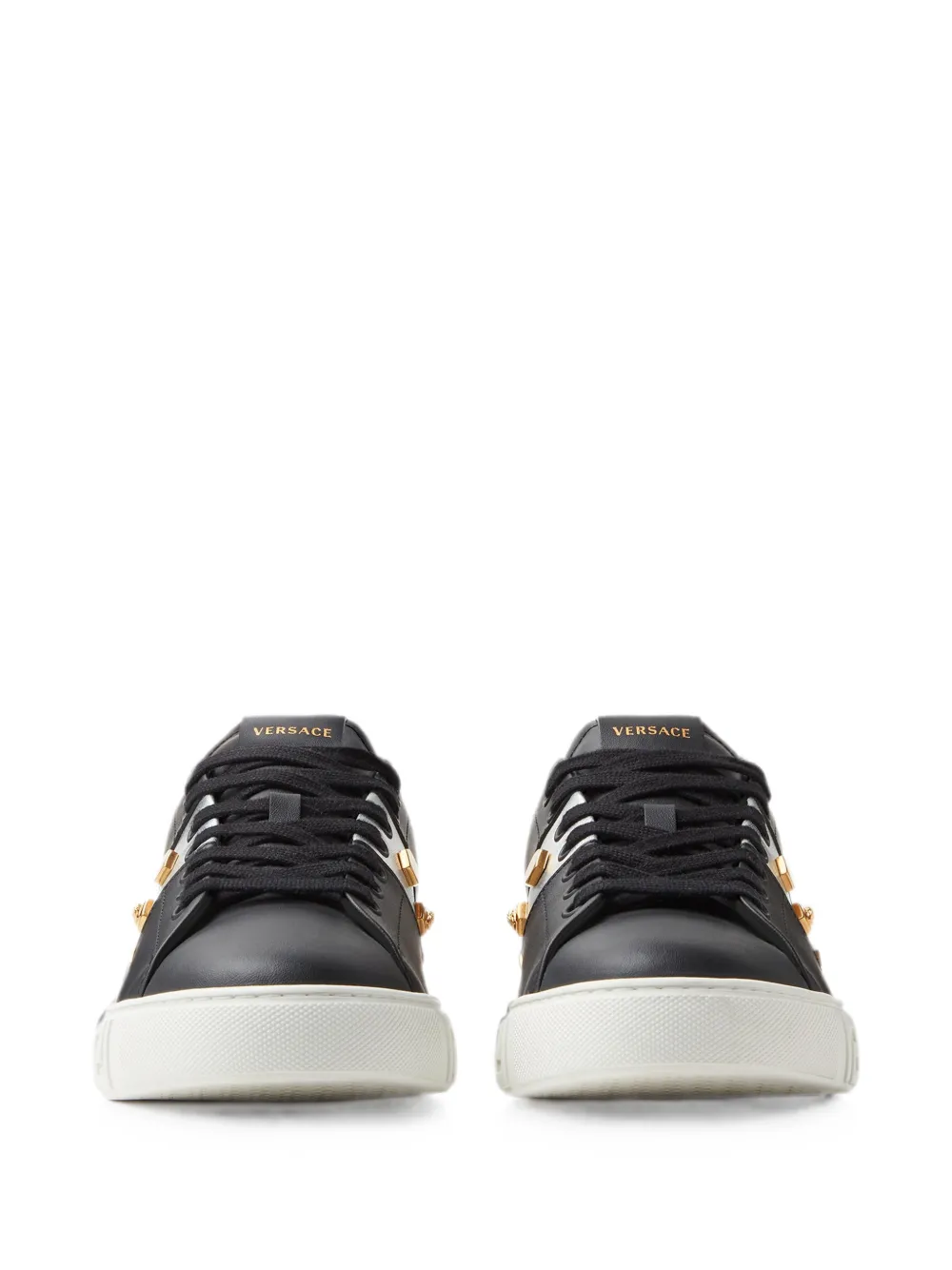 Versace Greca embellished trainers Zwart