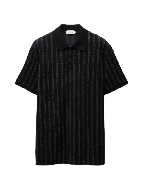 Versace Jacquard cotton piqué polo