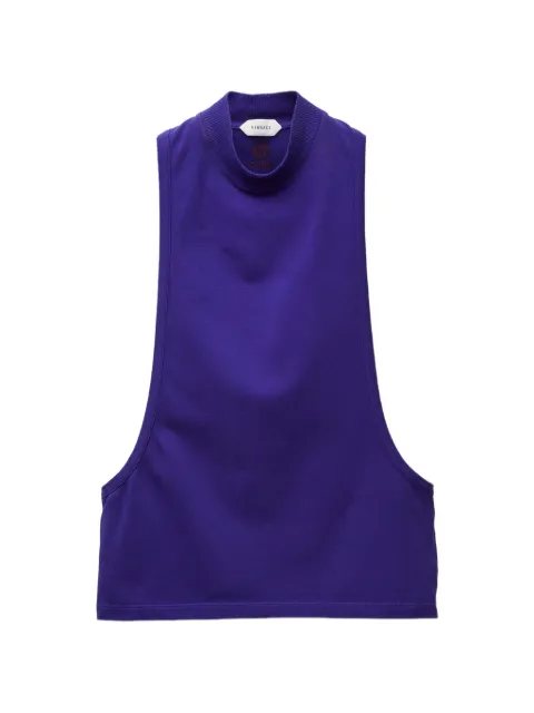 Versace embroidered-logo stretch cotton-jersey tank top