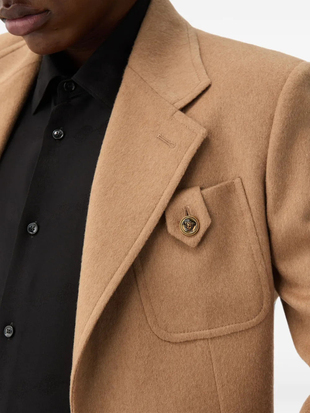 Versace Blazer met kameelhaar Beige