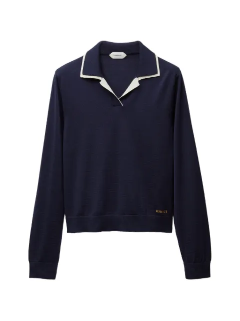 Versace wool knit polo jumper