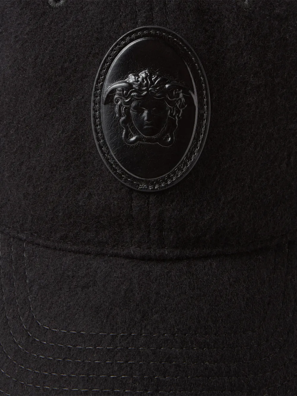 Versace Kasjmier en wollen honkbalpet Zwart