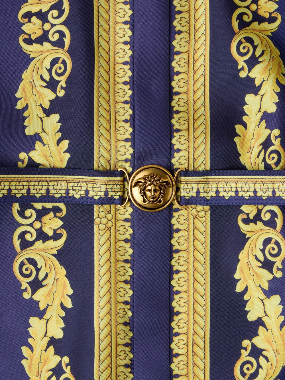 Versace Zijden twill mini-jurk met print Paars