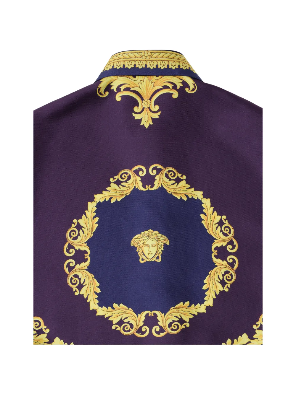 Versace Zijden twill mini-jurk met print Paars