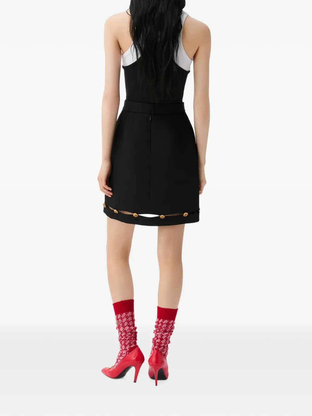 Versace Medusa '95 rok met uitgesneden details Zwart