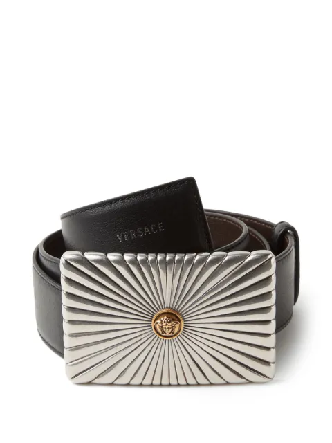 Versace leather belt 4 cm