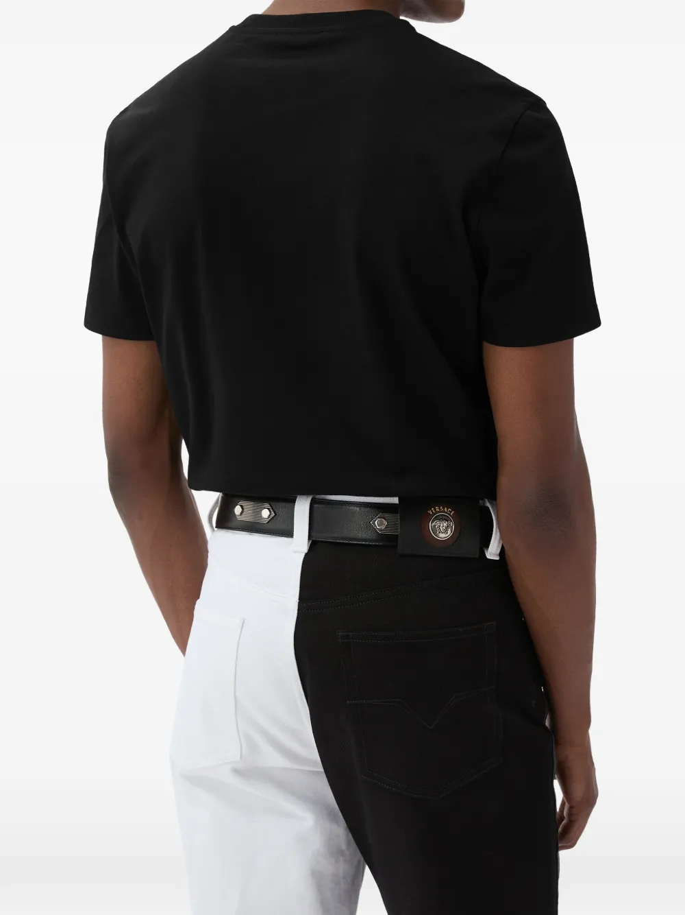 Versace Katoenen-jersey T-shirt met print Zwart
