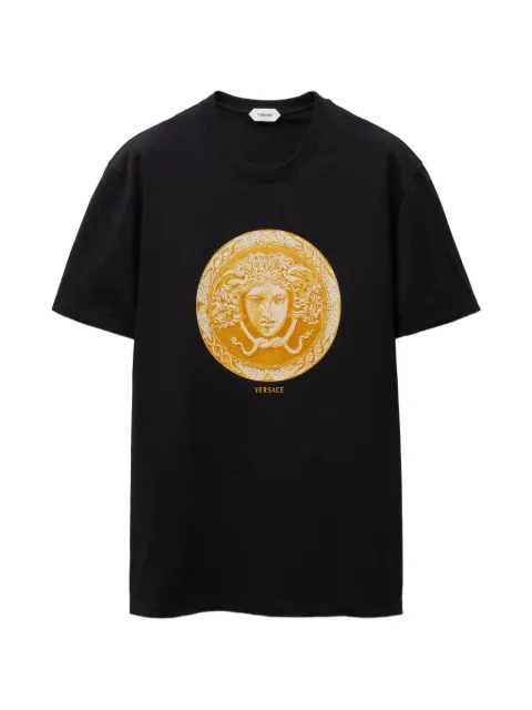 Versace camiseta slim estampada de algodón