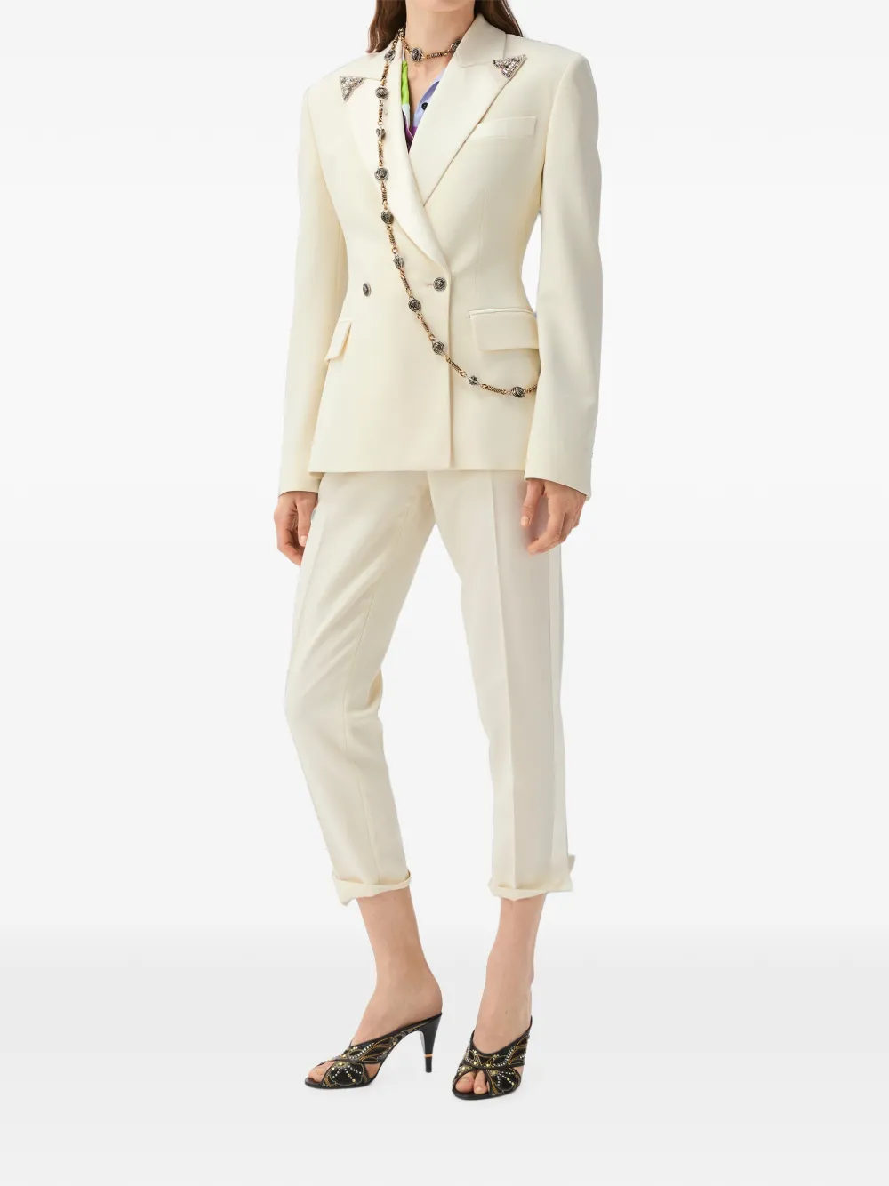 Versace Jack verfraaid met kristallen Beige