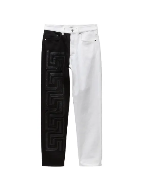 Versace embroidered straight jeans
