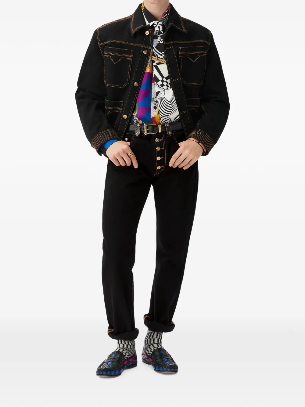 Versace Straight jeans Zwart