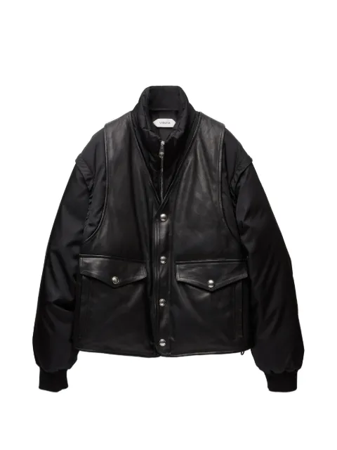 Versace leather & nylon padded blouson 