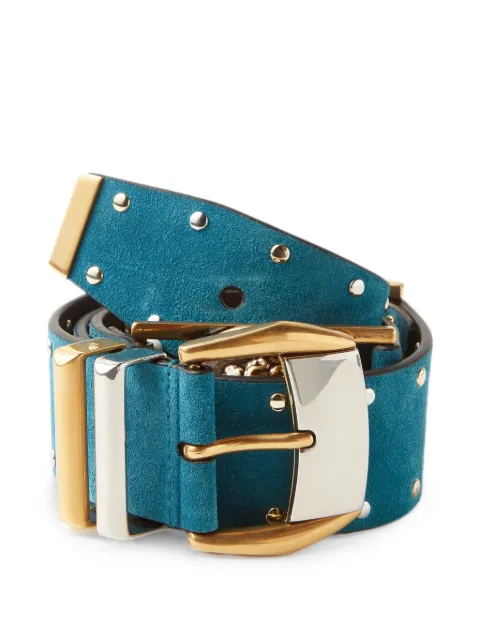 Versace studded suede belt 4 cm