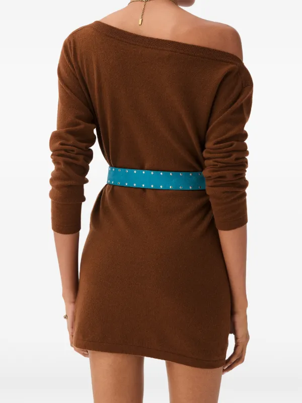 versace knit dress Cashmere Mini Dress, Female, Brown, 38 _okendo:syndication_key:CL136949002