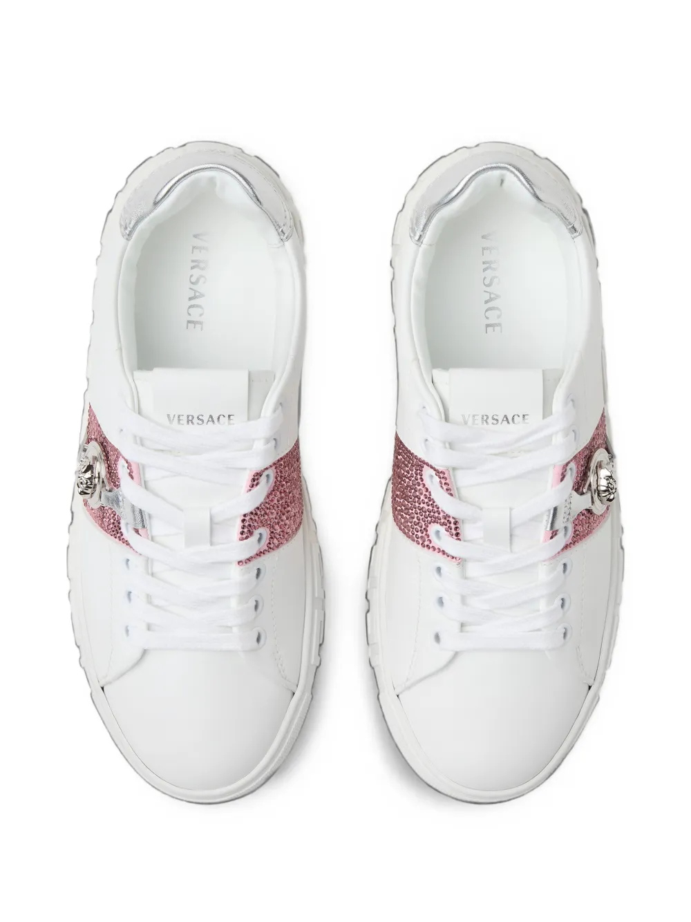 Versace Greca verfraaide sneakers Wit