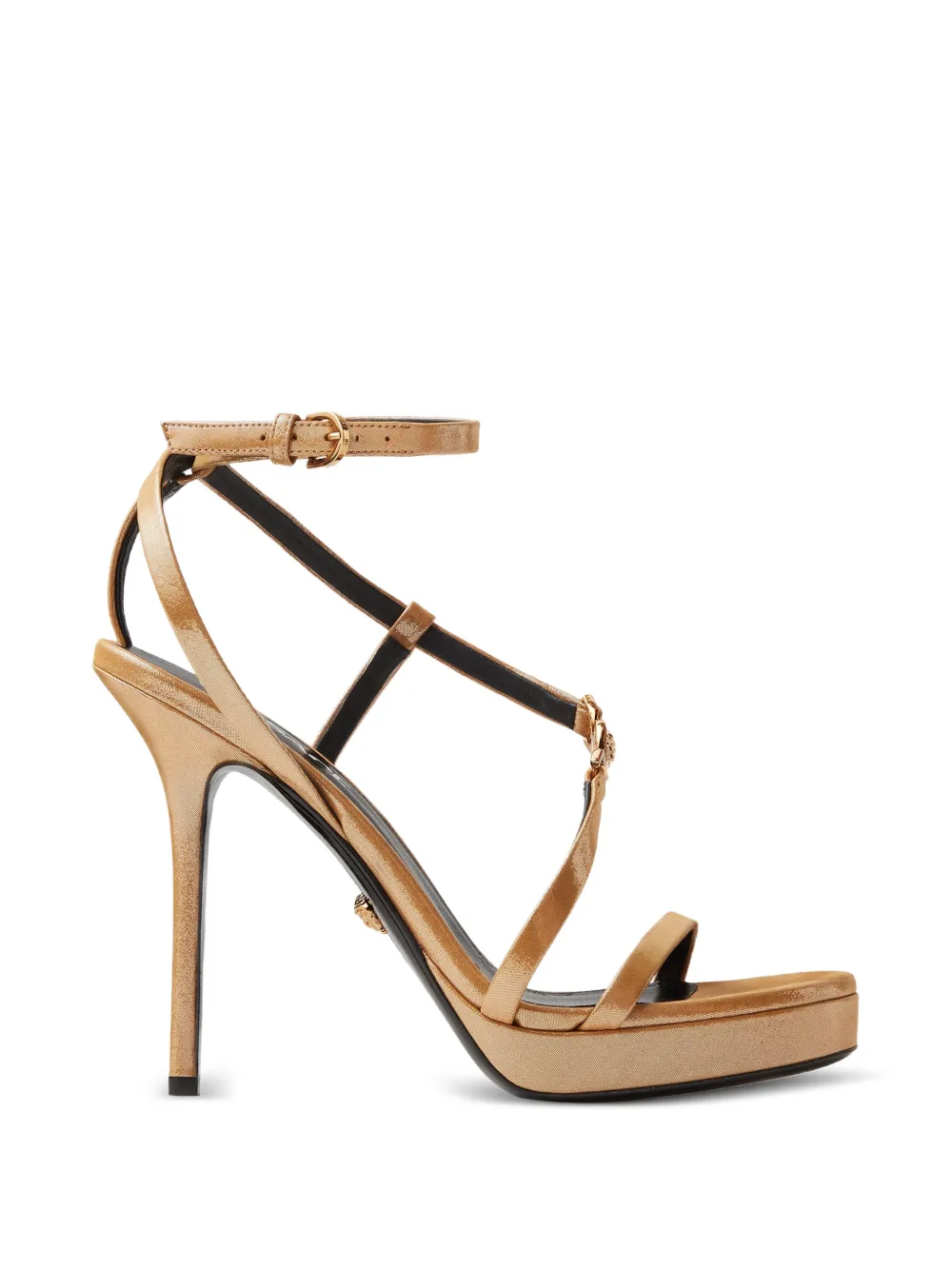 Versace Medusa '95 verfraaide leren sandalen 115 mm Goud